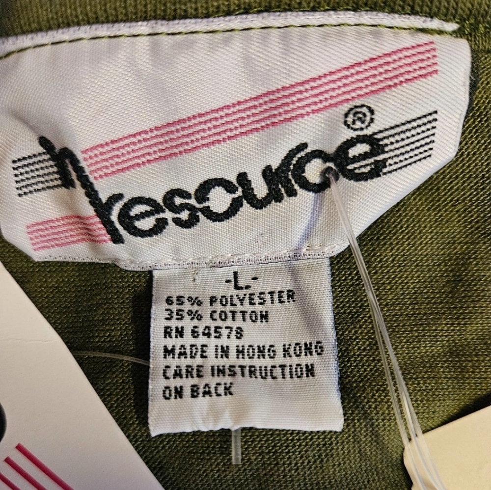 NWT In Resource Olive Ruffle Front Button Shirt - Picture 8 of 8